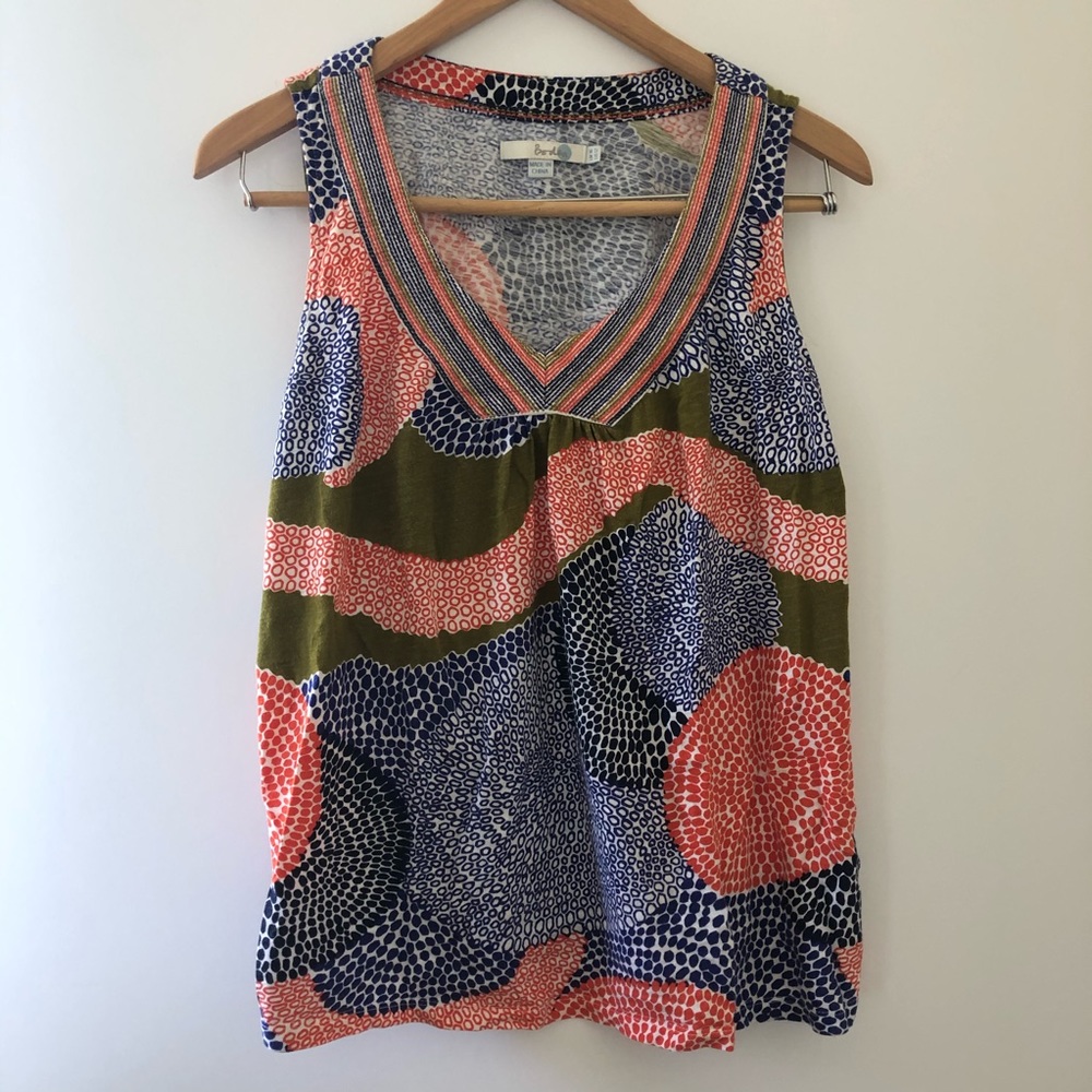 Boden Cotton Summer Blouse with Embroidery - L
